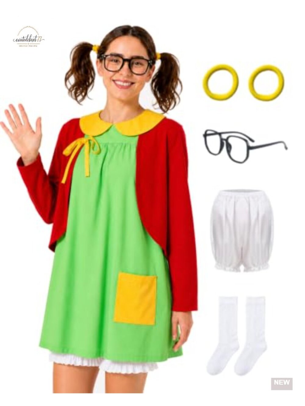 Halloween Costume Set Dress Jacket Shorts Socks Adult Cosplay Party